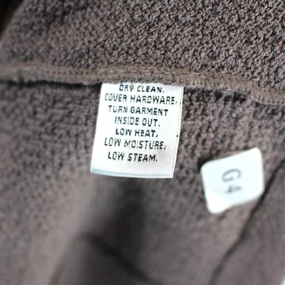 St. John Textured Knit Blazer Taupe Brown Hammered Button Up Jacket Size 10 - Picture 7 of 7